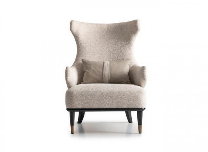 Luxuriöse Modern Ohrensessel Sessel Einsitzer Luxus Beige Stoff Modern Wohnzimmer